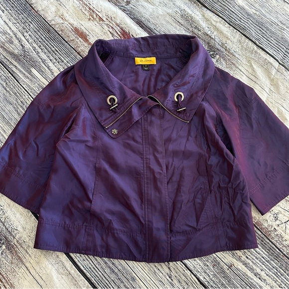 St. John Iridescent Purple Swing Jacket​​ - Picture 6 of 8